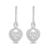 Thumbnail Image 2 of Multi-Diamond Heart-Shaped Drop Earrings 5/8 ct tw 14K White Gold