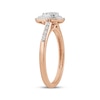 Thumbnail Image 2 of Multi-Diamond Center Pear-Shaped Halo Engagement Ring 1/6 ct tw 10K Rose Gold