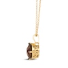 Thumbnail Image 2 of Le Vian Cushion-Cut Chocolate Quartz Necklace 14K Honey Gold™ 18&quot;