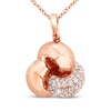 Thumbnail Image 1 of Le Vian Diamond Knot Necklace 1/3 ct tw 14K Strawberry Gold 18&quot;