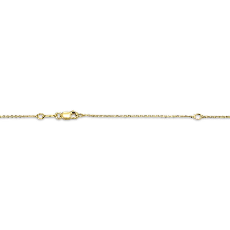 Main Image 4 of Pear-Shaped White Lab-Created Sapphire Necklace 18K Yellow Gold-Plated Sterling Silver