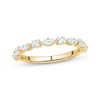 Thumbnail Image 1 of Princess & Marquise-Cut Diamond Anniversary Ring 3/4 ct tw 10K Yellow Gold