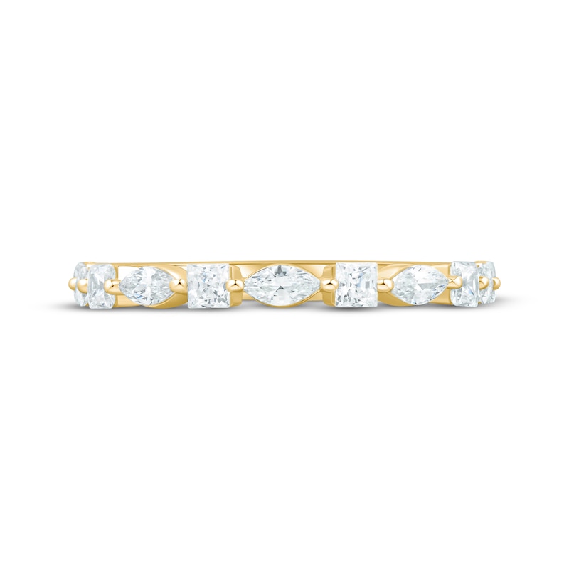 Main Image 3 of Princess & Marquise-Cut Diamond Anniversary Ring 3/4 ct tw 10K Yellow Gold