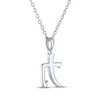 Thumbnail Image 4 of Power Symbol Necklace with Diamonds Sterling Silver 18&quot;