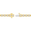 Thumbnail Image 2 of Lab-Grown Diamonds by KAY Emerald-Cut Tennis Bracelet 5 ct tw 14K Yellow Gold 7.5&quot;