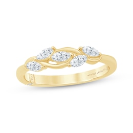 Monique Lhuillier Bliss Marquise-Cut Lab-Grown Diamond Anniversary Ring 1/3 ct tw 18K Yellow Gold