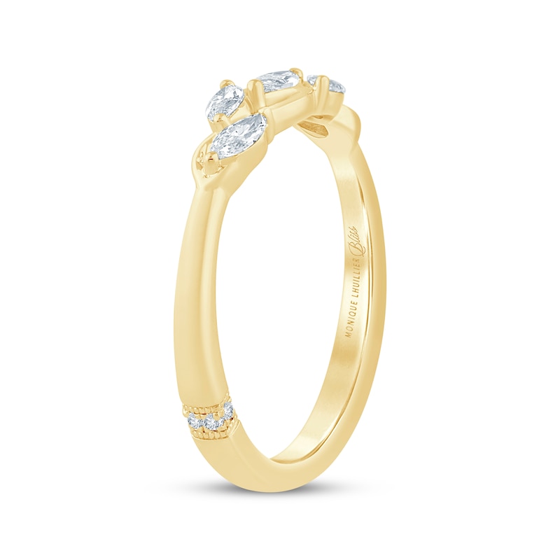 Main Image 2 of Monique Lhuillier Bliss Marquise-Cut Lab-Grown Diamond Anniversary Ring 1/3 ct tw 18K Yellow Gold