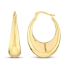 Thumbnail Image 3 of Tapered Puff Hoop Earrings 14K Yellow Gold