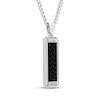 Thumbnail Image 2 of Men's Slender Dog Tag Necklace Stainless Steel & Black Ion Plating 24&quot;