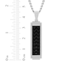 Thumbnail Image 4 of Men's Slender Dog Tag Necklace Stainless Steel & Black Ion Plating 24&quot;