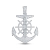 Thumbnail Image 1 of Men's Diamond Ship's Wheel & Anchor Charm 2 ct tw Sterling Silver