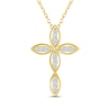 Thumbnail Image 1 of Diamond Twist Cross Necklace 1/6 ct tw 10K Yellow Gold 18&quot;