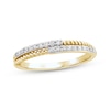 Thumbnail Image 0 of Threads of Love Diamond Two-Row Anniversary Ring 1/6 ct tw 14K Yellow Gold