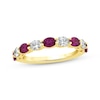 Thumbnail Image 0 of Lab-Created Diamonds by KAY Oval-Cut Lab-Created Ruby Ring 5/8 ct tw 14K Yellow Gold