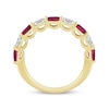 Thumbnail Image 2 of Lab-Created Diamonds by KAY Oval-Cut Lab-Created Ruby Ring 5/8 ct tw 14K Yellow Gold