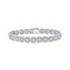 Thumbnail Image 1 of Men's Lab-Grown Diamonds by KAY Geometric Link Halo Bracelet 5 ct tw 10K White Gold