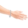 Thumbnail Image 4 of Men's Lab-Grown Diamonds by KAY Geometric Link Halo Bracelet 5 ct tw 10K White Gold