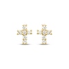 Thumbnail Image 2 of Children's Cubic Zirconia Cross Stud Earrings 14K Yellow Gold