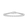 Thumbnail Image 1 of Lab-Grown Diamonds by KAY Pear-Shaped Tennis Bracelet 3 ct tw 14K White Gold 7&quot;