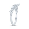 Thumbnail Image 2 of Lab-Grown Diamonds by KAY Round, Pear & Baguette-Cut Contour Anniversary Ring 5/8 ct tw 14K White Gold