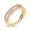 Thumbnail Image 2 of Baguette & Round-Cut Diamond Faux-Stack Ring 1/2 ct tw 14K Yellow Gold