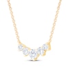 Thumbnail Image 2 of Certified Diamond Graduated Five-Stone Necklace 1-1/2 ct tw 18K Yellow Gold 18&quot;