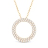 Thumbnail Image 1 of Lab-Grown Diamonds by KAY Double Circle Necklace 2 ct tw 14K Yellow Gold 18&quot;