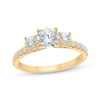 Thumbnail Image 1 of Round-Cut Diamond Three-Stone Engagement Ring 1-1/2 ct tw 10K Yellow Gold