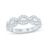 Thumbnail Image 1 of Monique Lhuillier Bliss Lab-Grown Diamond Round & Baguette-Cut Anniversary Ring 5/8 ct tw 18K White Gold