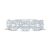 Thumbnail Image 4 of Monique Lhuillier Bliss Lab-Grown Diamond Round & Baguette-Cut Anniversary Ring 5/8 ct tw 18K White Gold