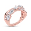 Thumbnail Image 2 of Lab-Grown Diamonds by KAY Pear-Shaped & Round-Cut Crossover Ring 2 ct tw 14K Rose Gold