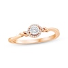 Thumbnail Image 1 of Diamond Promise Ring 1/10 ct tw24K Rose Gold Vermeil Sterling Silver