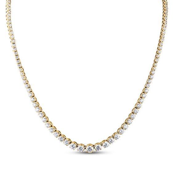 Diamond Riviera Necklace 11-1/3 ct tw 14K Yellow Gold 20"