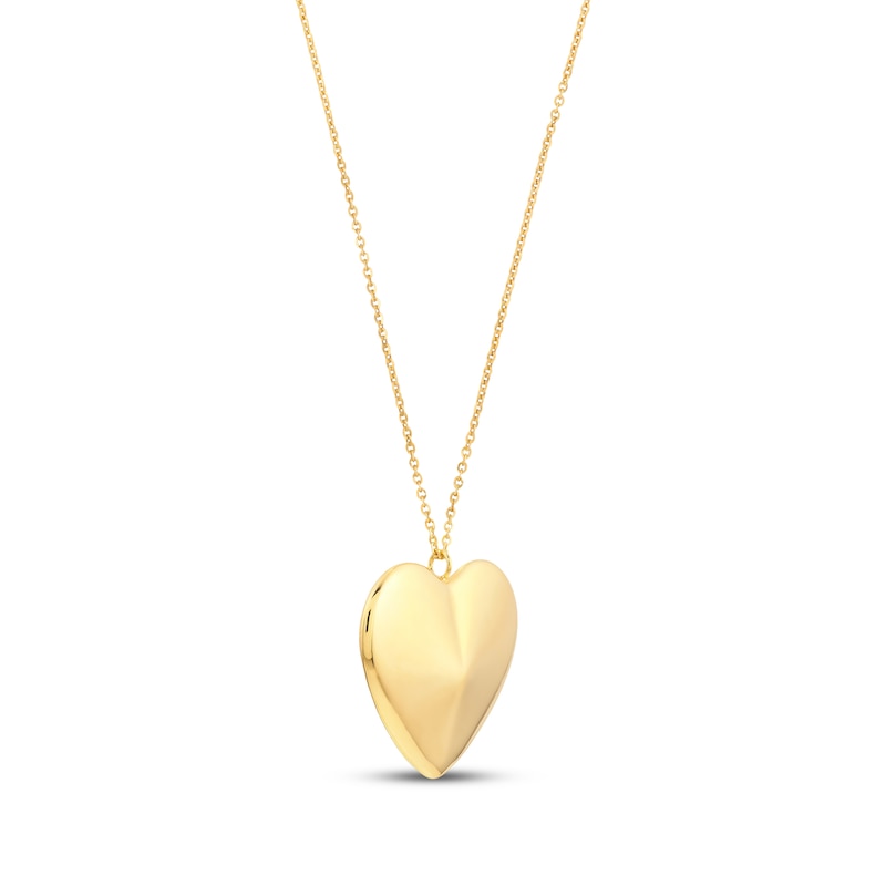 Main Image 2 of Heart Necklace 14K Yellow Gold 18&quot;