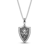 Thumbnail Image 1 of Men's Lion Head Shield Necklace Stainless Steel 24&quot;