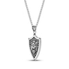 Thumbnail Image 2 of Men's Lion Head Shield Necklace Stainless Steel 24&quot;