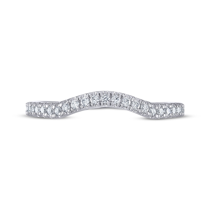 Main Image 3 of THE LEO Legacy Lab-Grown Diamond Contoured Wedding Band 1/5 ct tw 14K White Gold