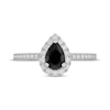 Thumbnail Image 3 of Neil Lane Pear-Shaped Black & White Diamond Engagement Ring 1-1/8 ct tw 14K White Gold