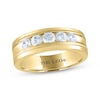 Thumbnail Image 1 of Men's THE LEO Diamond Wedding Band 1 ct tw Round-cut 14K Yellow Gold