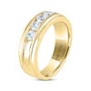 Thumbnail Image 2 of Men's THE LEO Diamond Wedding Band 1 ct tw Round-cut 14K Yellow Gold