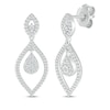 Thumbnail Image 0 of Multi-Diamond Marquise Dangle Earrings 1/2 ct tw 10K White Gold