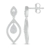 Thumbnail Image 2 of Multi-Diamond Marquise Dangle Earrings 1/2 ct tw 10K White Gold