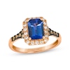 Thumbnail Image 1 of Le Vian Octagon-Cut Tanzanite Ring 1/3 ct tw Diamonds 14K Strawberry Gold