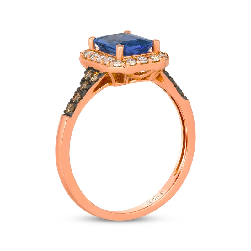 Main Image 3 of Le Vian Octagon-Cut Tanzanite Ring 1/3 ct tw Diamonds 14K Strawberry Gold