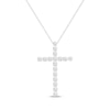 Thumbnail Image 1 of Lab-Created Diamonds by KAY Cross Necklace 2 ct tw 14K White Gold 19&quot;