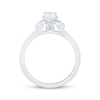 Thumbnail Image 2 of Pear-Shaped Diamond Trios Engagement Ring 1/2 ct tw 14K White Gold