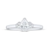 Thumbnail Image 3 of Pear-Shaped Diamond Trios Engagement Ring 1/2 ct tw 14K White Gold