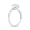 Thumbnail Image 2 of Marquise-Cut Diamond Double Halo Engagement Ring 1/2 ct tw 14K White Gold