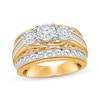 Thumbnail Image 1 of Round-Cut Diamond Three-Stone Engagement Ring 2 ct tw 10K Two-Tone Gold