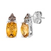 Thumbnail Image 0 of Le Vian Cushion-Cut Citrine Earrings 1/10 ct tw Diamonds 14K Vanilla Gold